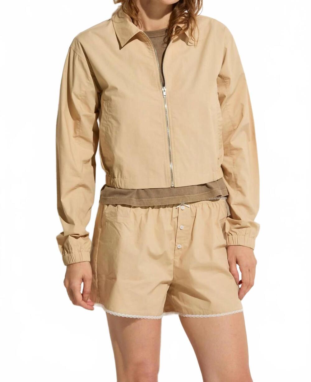 NEW ASHER sanded twill bomber jacket in wheat